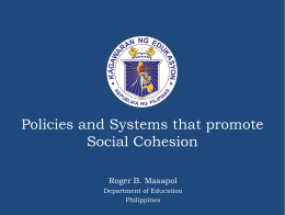 Policies that promote social cohesion