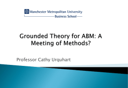 Grounded Theory for ABM