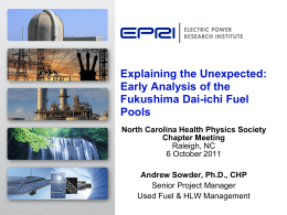 Early Analysis of the Fukushima Dai-ichi Fuel Pools