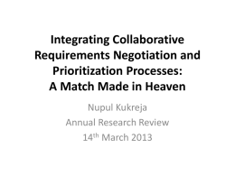 Integrating Collaborative Requirements Negotiation and