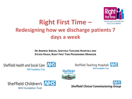 Sheffield Right First Time Programme
