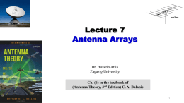 Lecture 7 Antenna Arrays Part_A