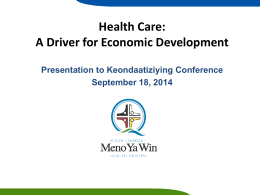 Health Care as an Economic Driver - Ke