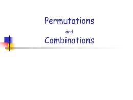 Permutations and Combinations