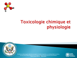 Toxicologie chimique et physiologie - CSP
