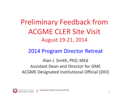 (Clinical Learning Environment Review) August 19