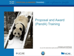 (PandA) Training