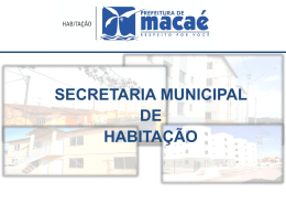 Habitação - Prefeitura Municipal de Macaé