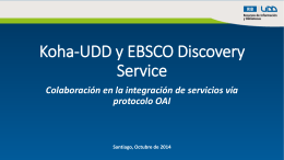 Koha-UDD y EBSCO Discovery Service