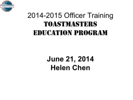 Toastmasters Education Program