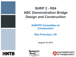 SHRP 2 R 04 ABC Modular Bridge Design and Construction