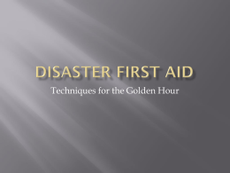 Disaster First Aid slideshow