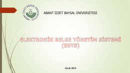 buradan ulaşabilirsiniz - Abant İzzet Baysal Üniversitesi Elektronik