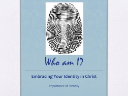 who am i? christian identity