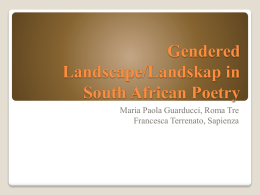 Gendered Landscape/Landskap in South African Poetry