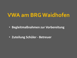 VWA am BRG Waidhofen