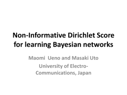 Non-Informative Dirichlet Score for learning Bayesian networks