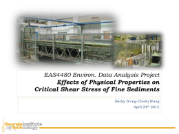 Effects of Physical Properties on Critical Shear Stress of Fine
