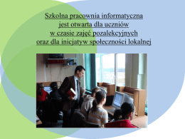 Pracownia informatyczna dla inicjatyw pozaszkolnych i społeczności