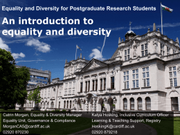 PGR Equality Student Training Slides