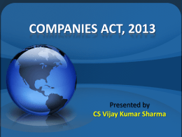 Companies Act, 2013 - Top Company Secretary Firms in North India