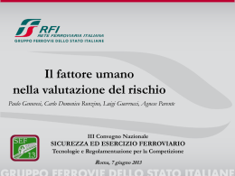 Il fattore umano nella valutazione dei rischio - Dits-roma