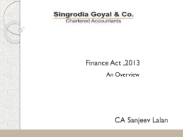 Finance act 2013 &ndash; FINAL 9 June 13 CA Sanjeev Lalan