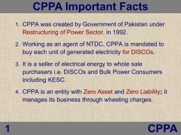 CPPA - NTDC