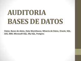 AUDITORIA BASES DE DATOS