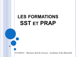 3-MP Point sur SST PRAP - Pédagogie - Académie d`Aix
