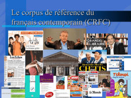 Le corpus de référence du français contemporain