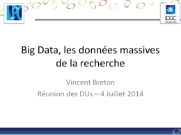Exposé Big Data réunion DUs 2014 07 04 version 2 - IN2P3