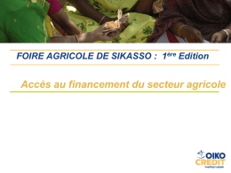 Oikocredit Challenges RDC /RO - Agri