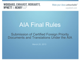 AIA Final Rules - Woodard, Emhardt, Moriarty, McNett, & Henry