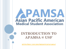 APAMSA introductory powerpoint