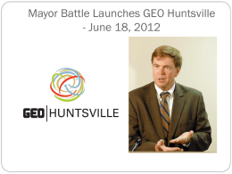 Geo Huntsville Overview – Dale Jobes