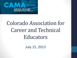 Colorado Association for Career and Technical Educators
