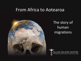 Africa to Aotearoa part 1