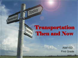 Transportation Then and Now