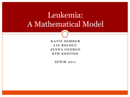 Leukemia: A Mathematical Model