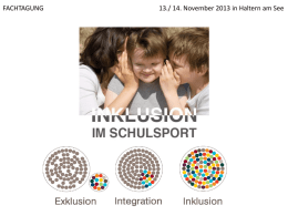 WS 8: Schulische Talentsichtung und -förderung - Schulsport-NRW