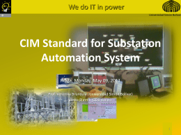 CIM Standard for Substation Automation System - CIMug