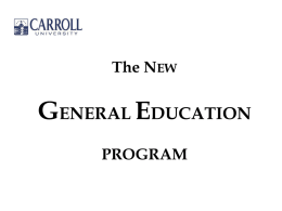 General Education Presentation