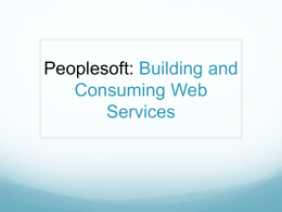 Peoplesoft WebService Architecture