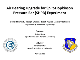Air Bearing Upgrade for Split-Hopkinson Pressure Bar Experiment