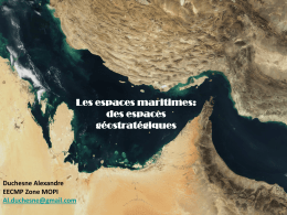 Les espaces maritimes: des espaces géostratégiques
