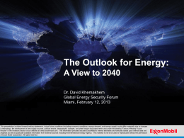 The Outlook for Energy: A View to 2040