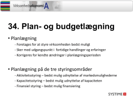 34. Plan- og budgetlægning