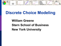 Extended Models for Binary Choice - NYU Stern