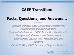 Overview of CAEP standards